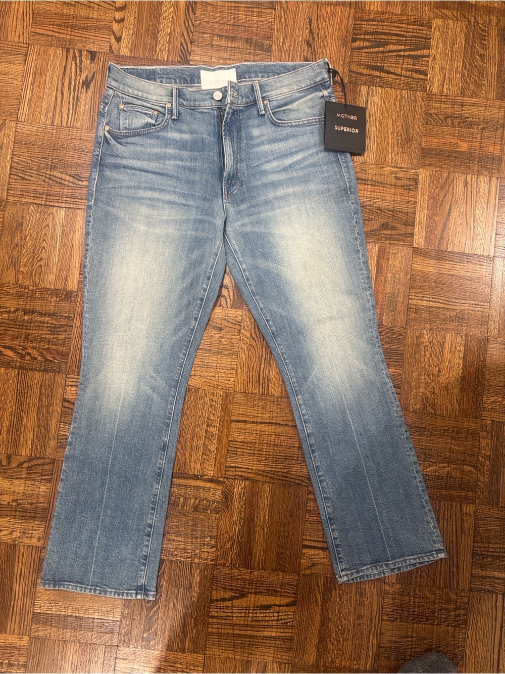 MOTHER Light Blue Cropped Ankle Jeans